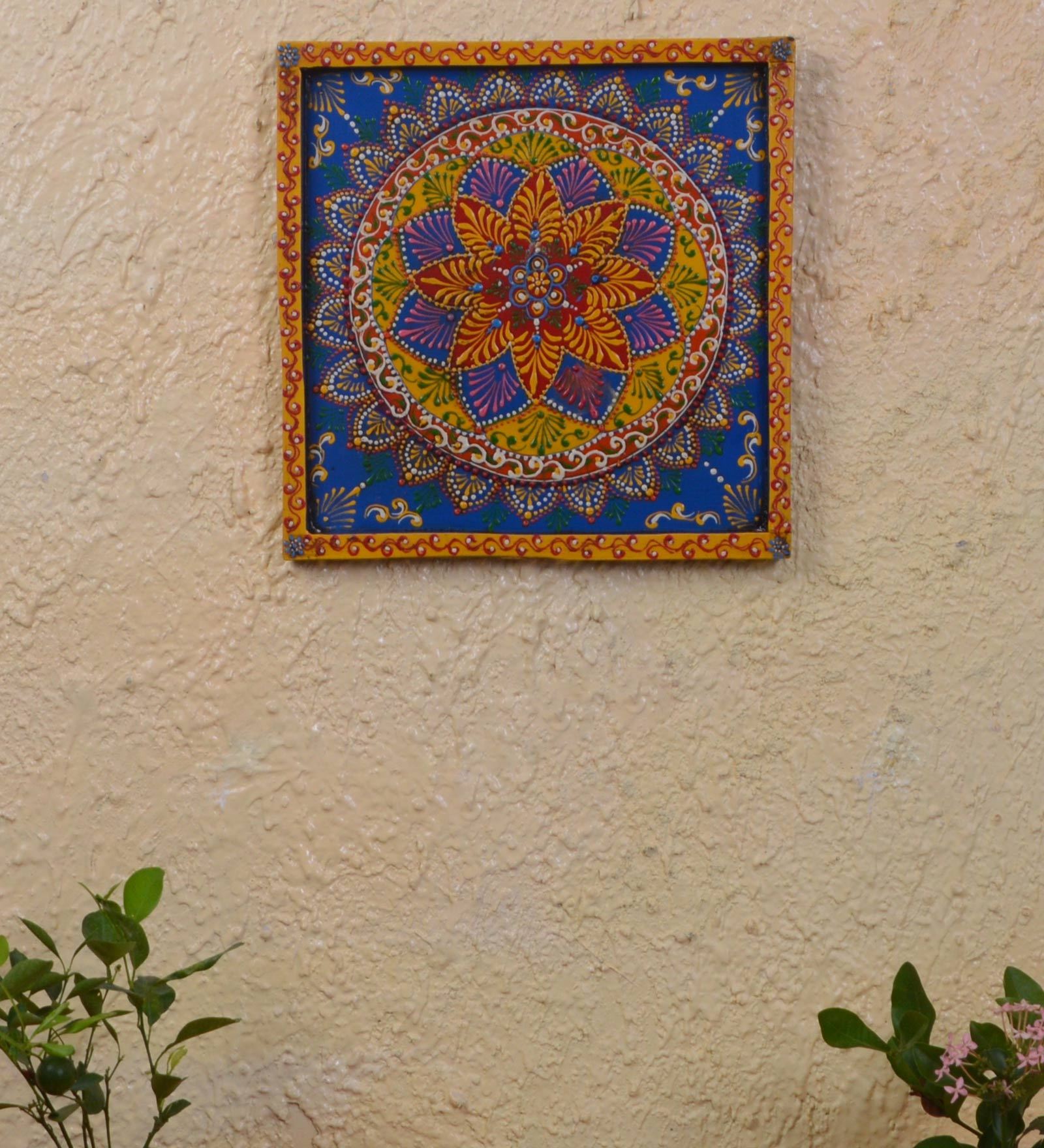 Wooden Wall Mural In Blue