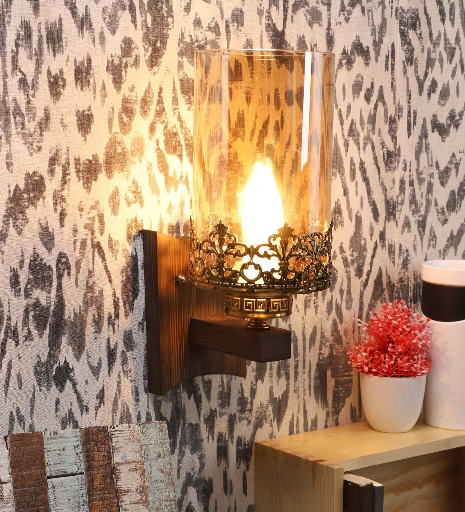 Wooden Wood Wall Light