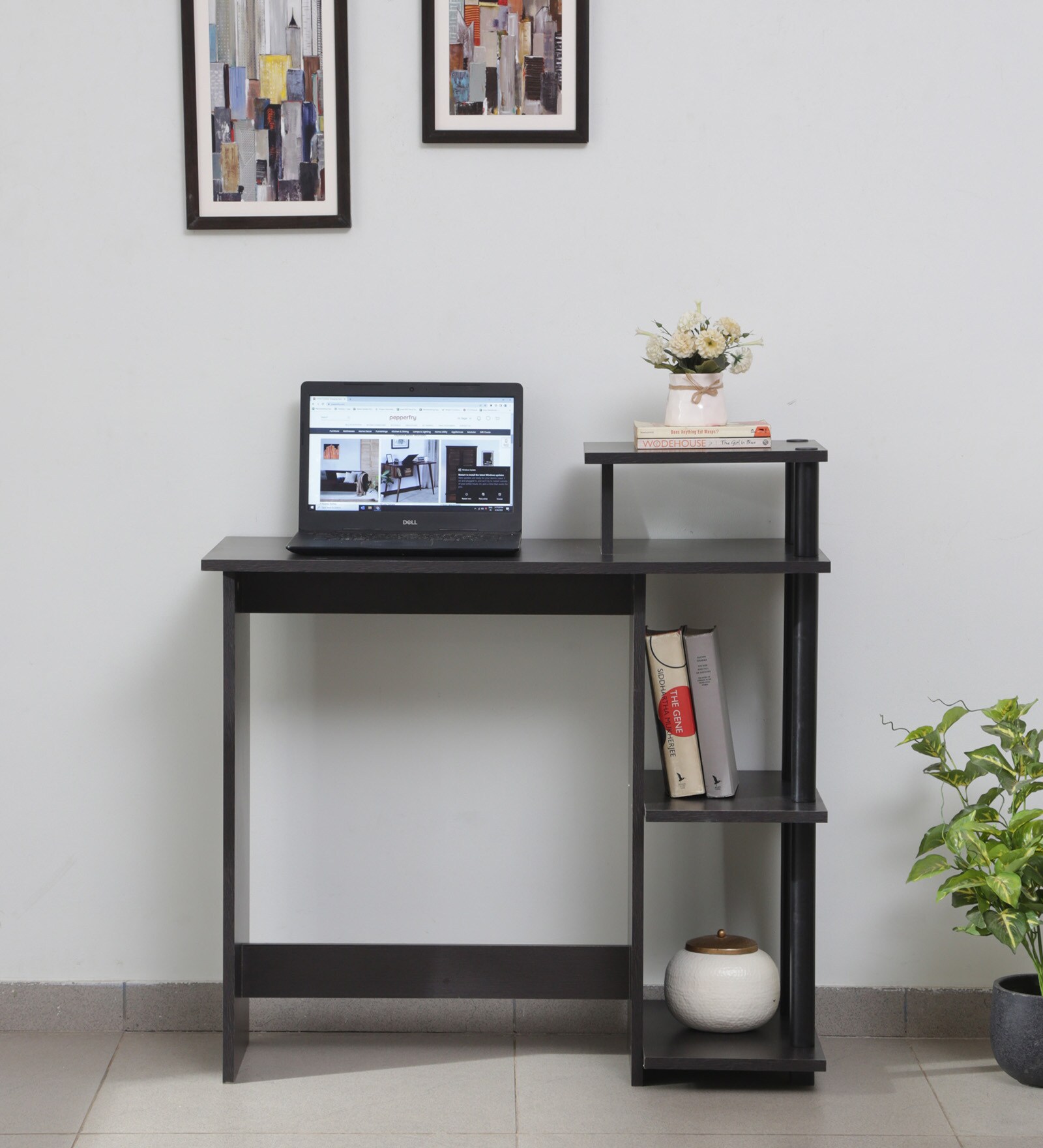 Woodit Computer Table In Wenge Black Finish Woodit Computer Table In Wenge Black Finish