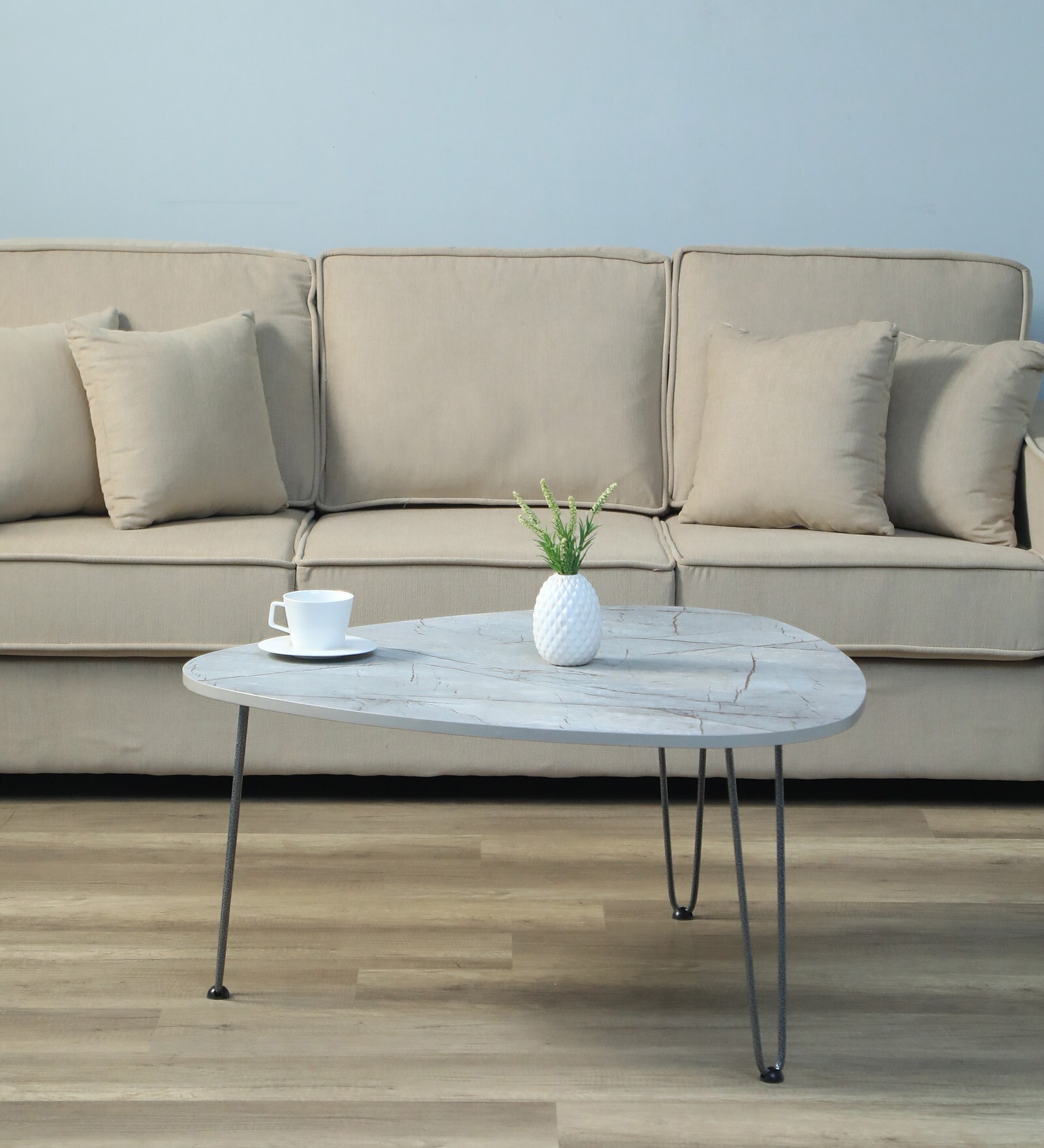Woodit Triangle Coffee Table in New Walnut Finish