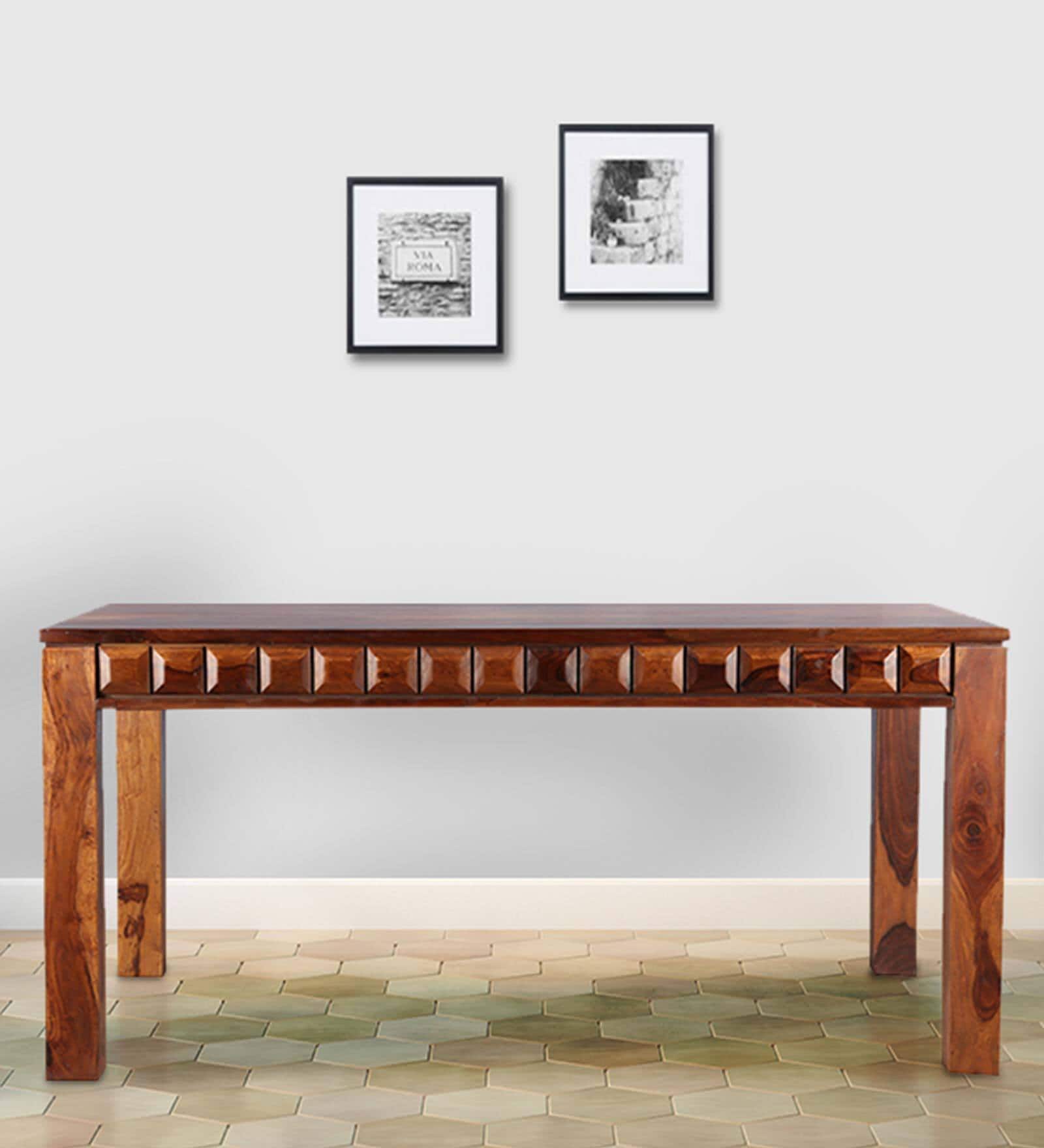 Woodrow 6 Seater Dining Table in Honey Colour