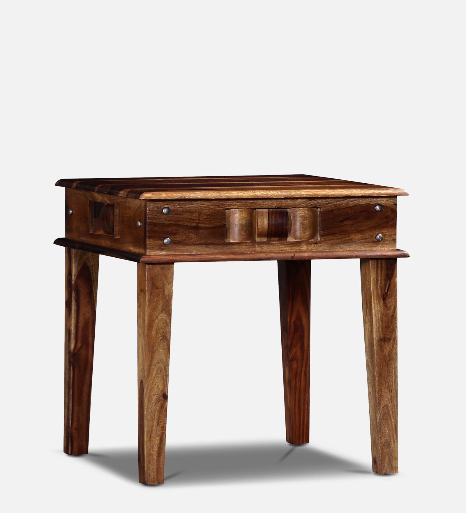 Woodway Sheesham Wood End Table In Provincial Teak Finish