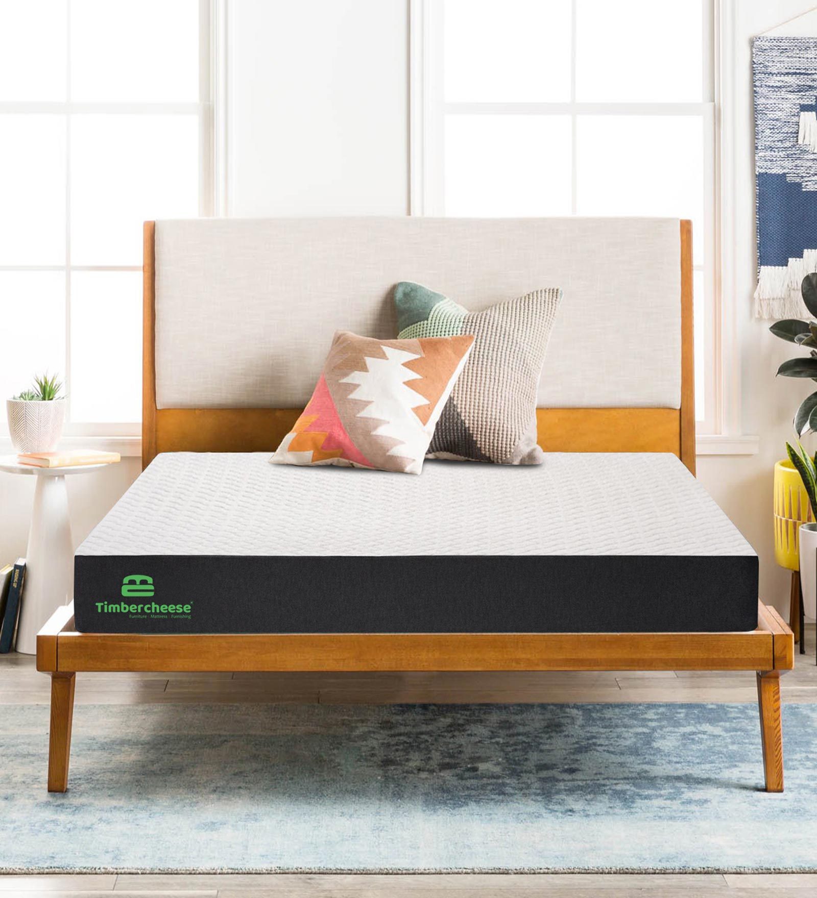 Woody Reversible PU & HD Foam 4 Inch Queen Size Mattress