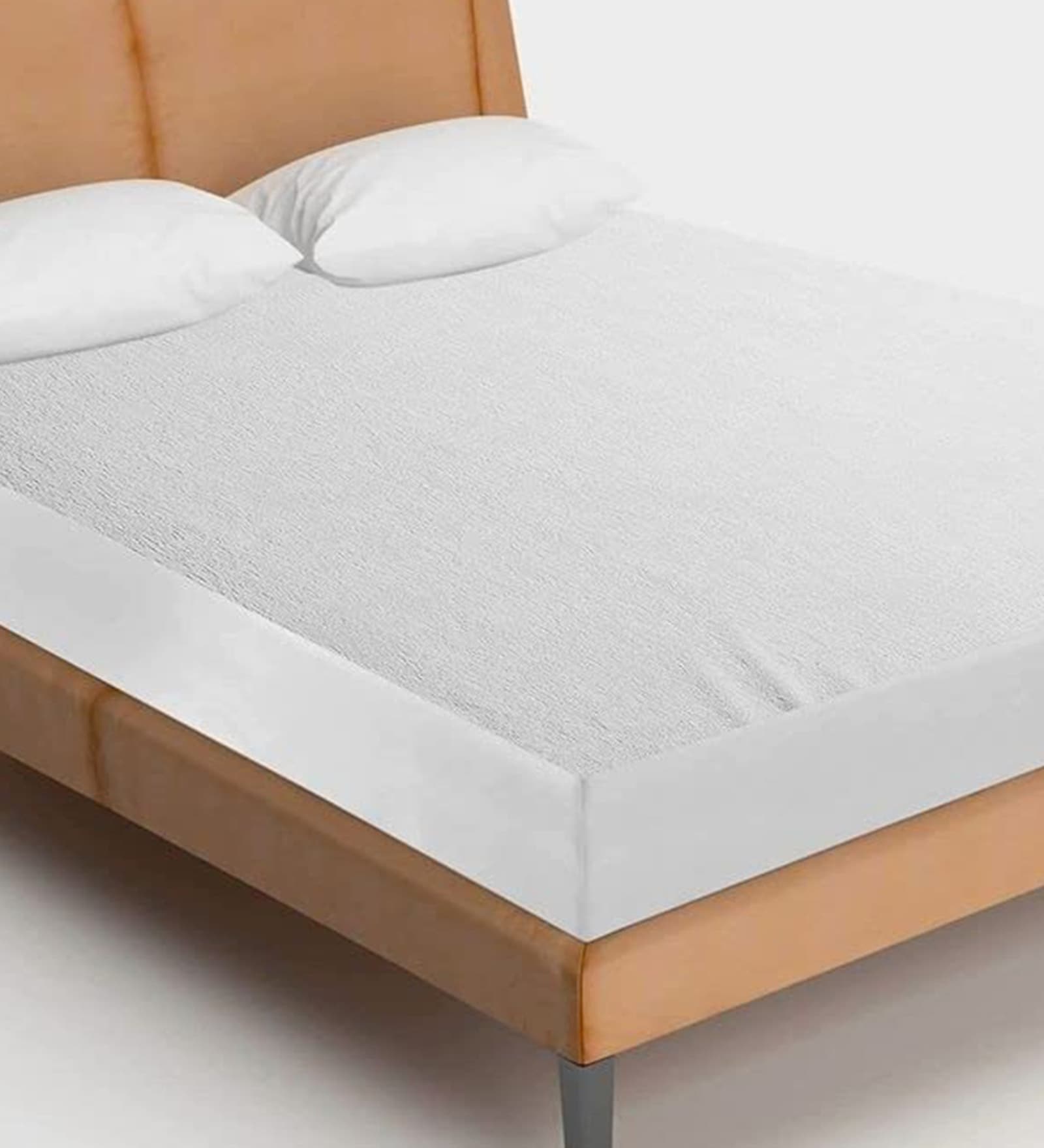 Buy Woop (78x72) Terry Cotton Waterproof Mattress Protector in White