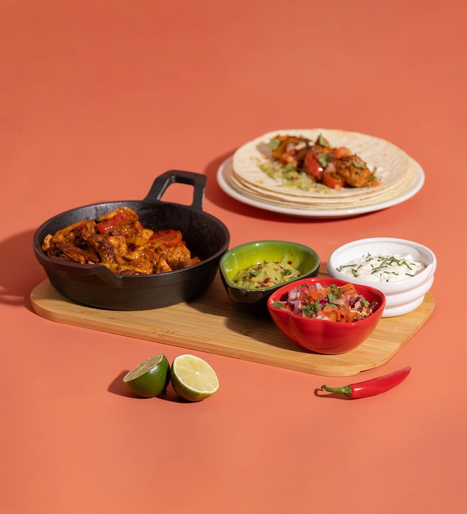 World Foods Fajita Serving Set 18Cm In Gb