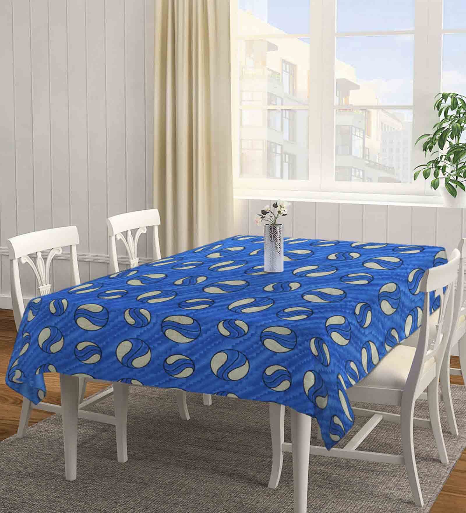 Woven Design Blue (72x52) Cottob Table Cover