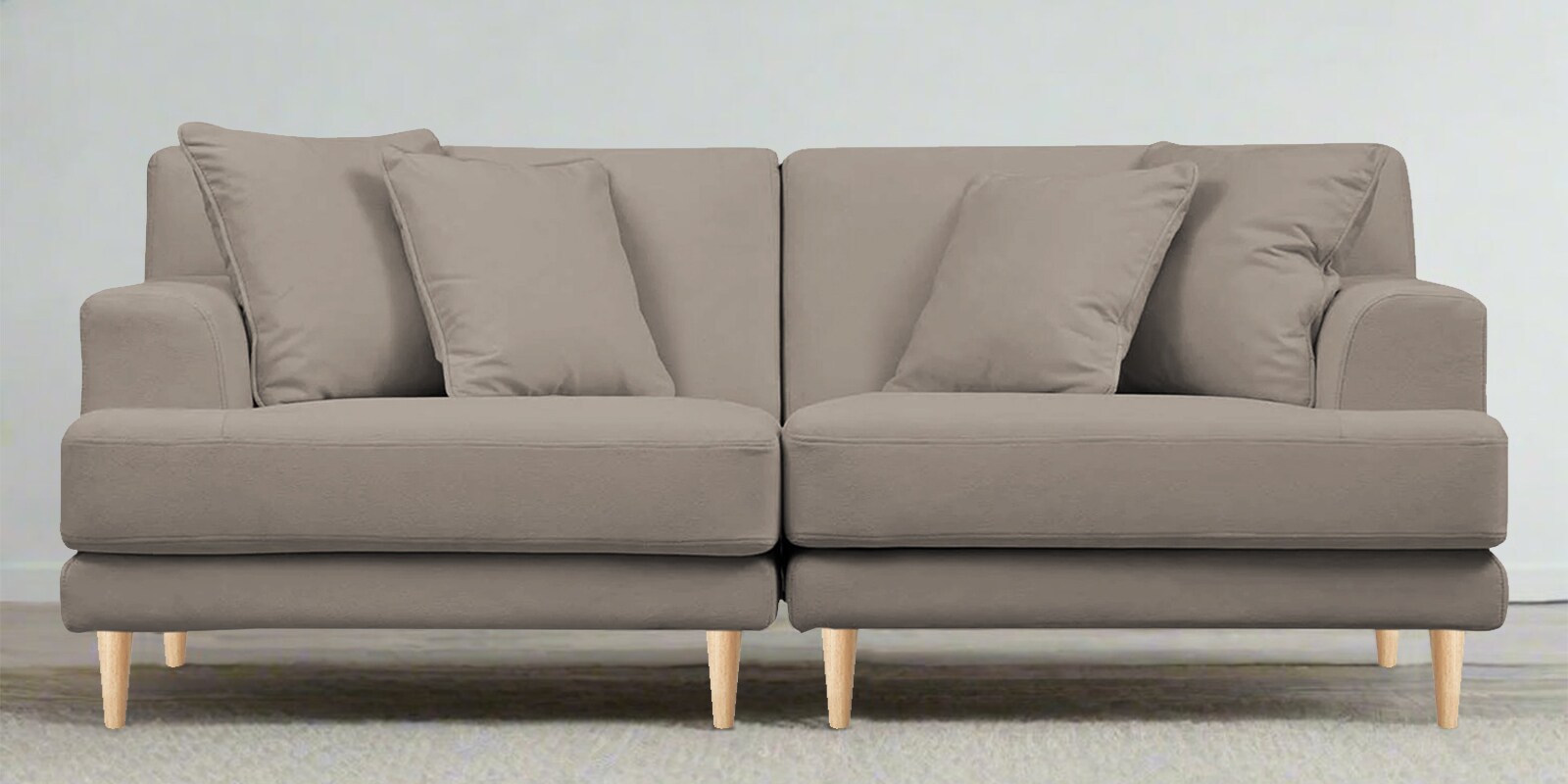 Buy Woody Fabric 3 Seater Sofa In Camel Beige Colour at 26% OFF by ...