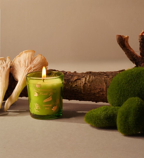 Wonder Series Forest Bliss Glass Candle (Green)