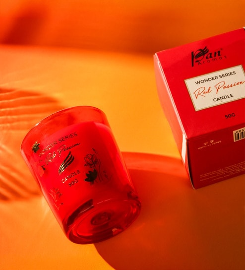 Wonder Series Red Passion Glass Candle (Red)