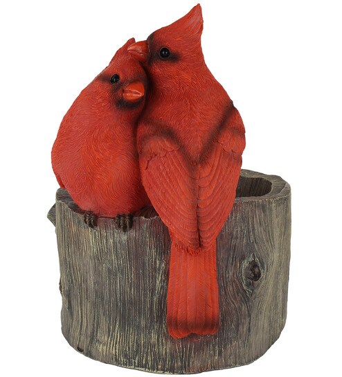 Buy Wonderland Two Red Cardinal Birds On Flower Pot Online