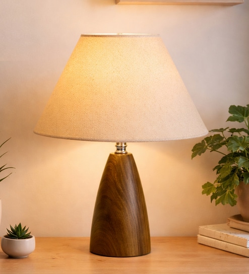 Wood Grain Pattern Small Table Lamp