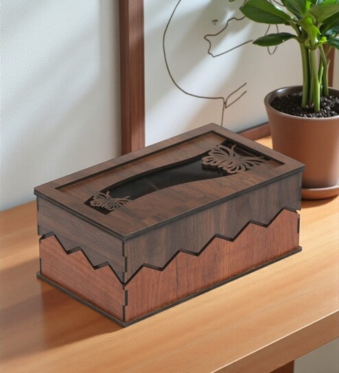 Wooden Box with Storage Display