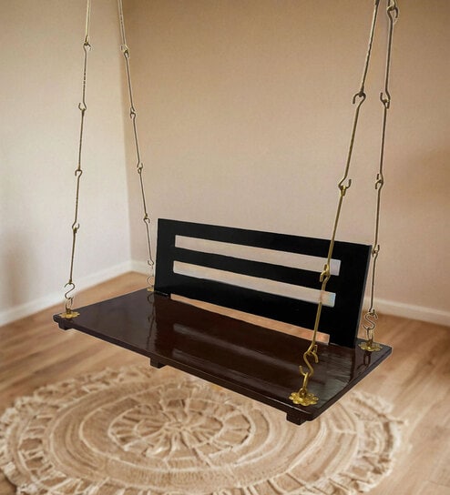 M-58 Teak Wood Swing In Rosewood Finish