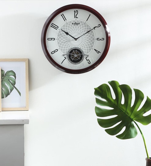 Wooden Wall Clock In Rosewood