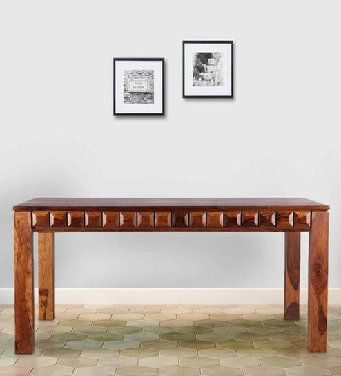 Woodrow 6 Seater Dining Table in Honey Colour