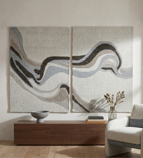 Multicolor Wool and Silk Handmade Wall Art Panel 6X4 Feet-image-40