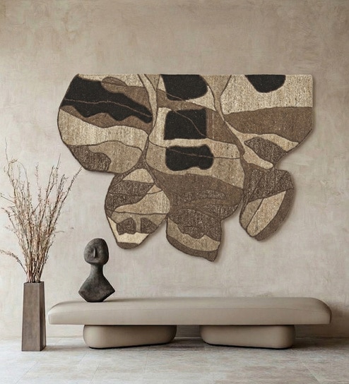 Wool Handmade Wall Art Panel 4x2 Feet-image-43
