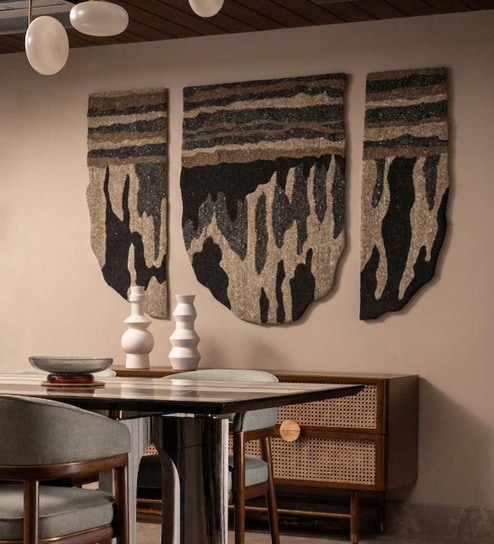 Multicolor Wool Handmade Wall Art Panel 4x2 Feet-image-37