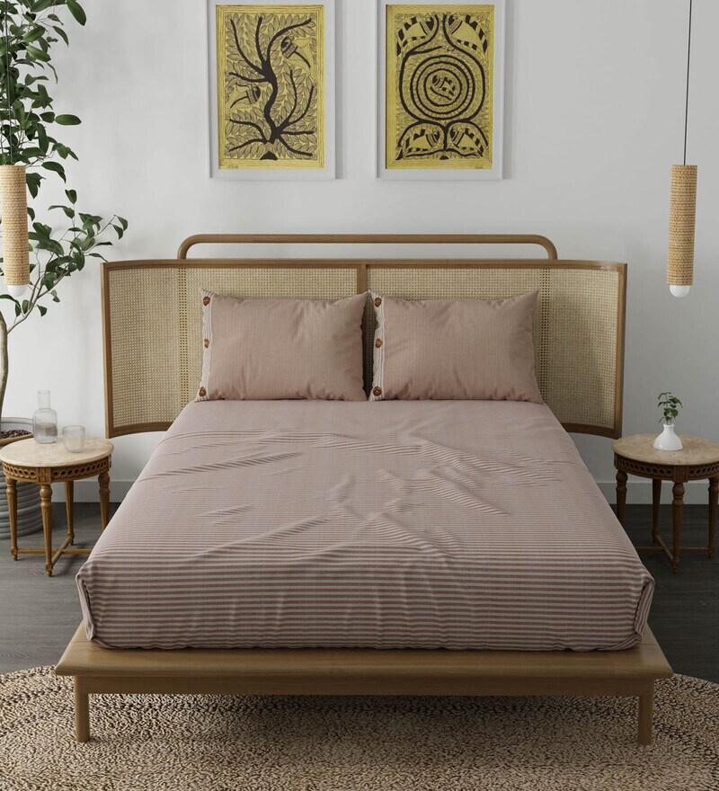 Striped King Bed Sheets 