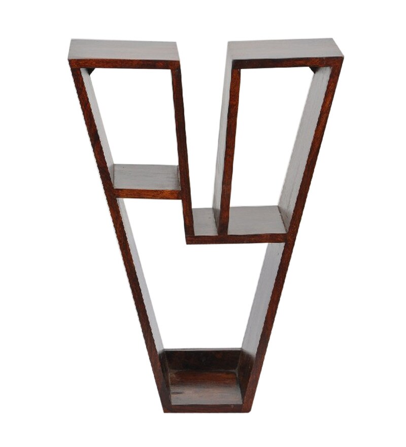 Buy Wood Dekor V Shaped Wall Shelf Online Wall Shelves Wall Shelves Home Decor Pepperfry