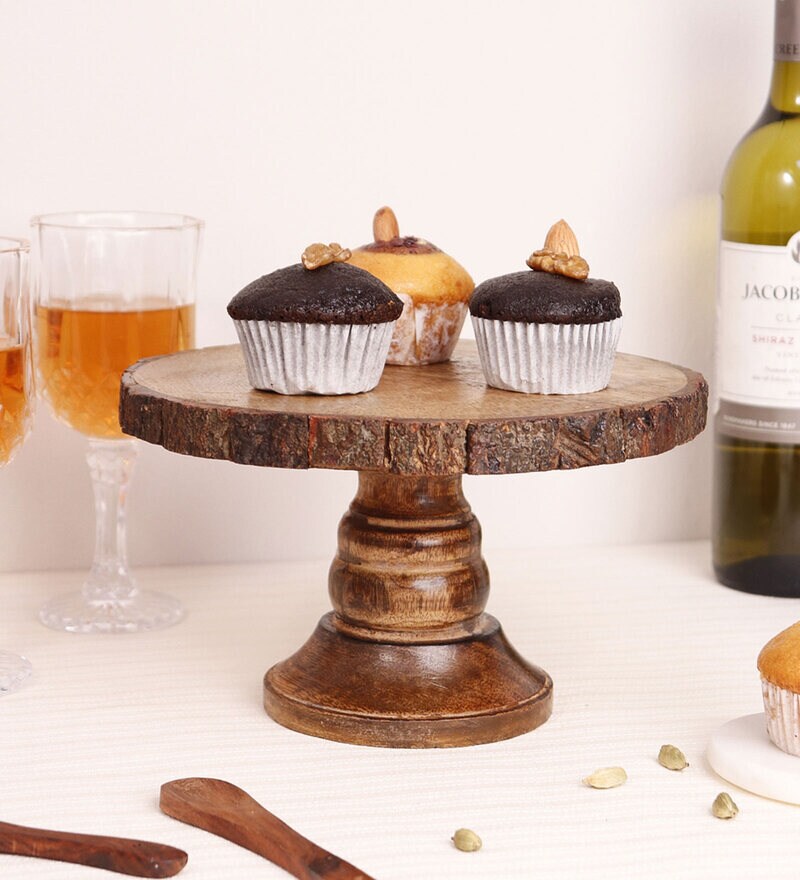 Buy Bark Brown MDF Cake Stand Online Cake Stands Cake Stands