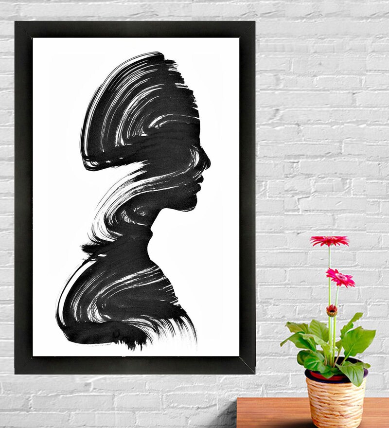 Buy Wooden Frame Painting In White By Chaque Decor Online Abstract