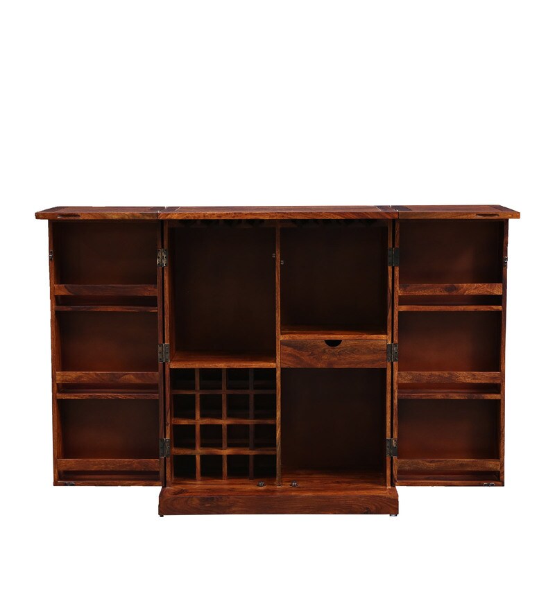 Buy Woodway Solid Wood Bar in Honey Oak Finish By Woodsworth
