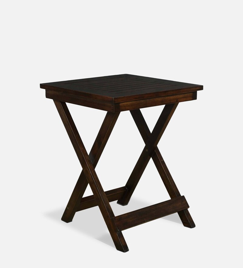 Buy Worin Foldable End Table in Brown Colour by ClasiCraft Online