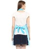 Free Size and Daily Usable Cotton Polka Print Apron in Blue