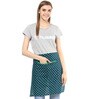 Free Size and Daily Usable Cotton Polka Print Apron in Green
