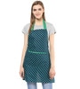 Free Size and Daily Usable Cotton Polka Print Apron in Green