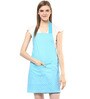Free Size and Daily Usable Cotton Polka Print Apron in Blue