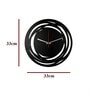 Wolfgang Engineered Wood Black Wall Clock