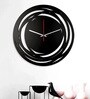 Wolfgang Engineered Wood Black Wall Clock
