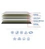 Wolke Dual Comfort 6 inch Latex Queen Size Mattress in White & Black Colour