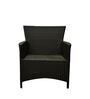 Wollongong Wicker Table And Chair Set ( With 2 Chairs ) In Brown Finish