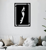 Woman Side Face Black Wooden Wall Art