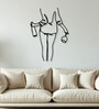 Women with Wine Line Art Metal Wall Art Decor