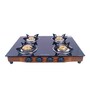 Wonderchef Eco Star Glass 4 Burner Gas Stove in Black Colour