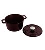 Ferro Cast-Iron Majolica Red Cooking Pot with Lid 20Cm ,Capacity 2.4L