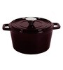 Ferro Cast-Iron Majolica Red Cooking Pot with Lid 20Cm ,Capacity 2.4L