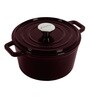 Ferro Cast-Iron Majolica Red Cooking Pot with Lid 20Cm ,Capacity 2.4L