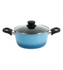 Sapphire Blue Forged 20Cm Cooking Pot with Lid- 2.3 Ltr
