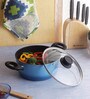 Sapphire Blue Forged 20Cm Cooking Pot with Lid- 2.3 Ltr