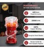 Wonderchef SS Blades 400W 4 Jar Nutri Blend Juicer Mixer Grinder (Red)