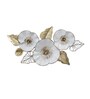 Wonderful Blooms Floral Metal Wall Art in White Colour