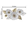 Wonderful Blooms Floral Metal Wall Art in White Colour