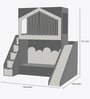 WonderSlide Bunk Bed With Staircase, Drawer Storage and Slide In Green Colour