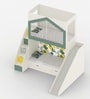 WonderSlide Bunk Bed With Staircase, Drawer Storage and Slide In Green Colour