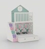WonderSteps Bunk Bed With Staircase and Drawer Storage In Green Colour